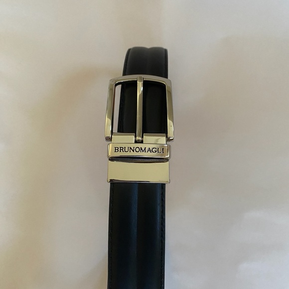 Bruno Magli Leather Belt Black and Brown Size 38 - Picture 4 of 7